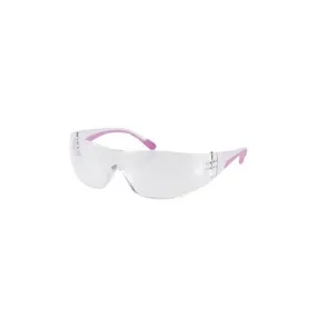 PIP Eva 250-10-0920 Rimless Safety Glasses, Clear/Pink Temple, Clear Anti-Scratch/Anti-Fog Lens, 1 Each