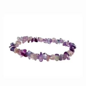 Purple Fluorite Chip Bracelet | Real Stone for Clarity & Spiritual Growth