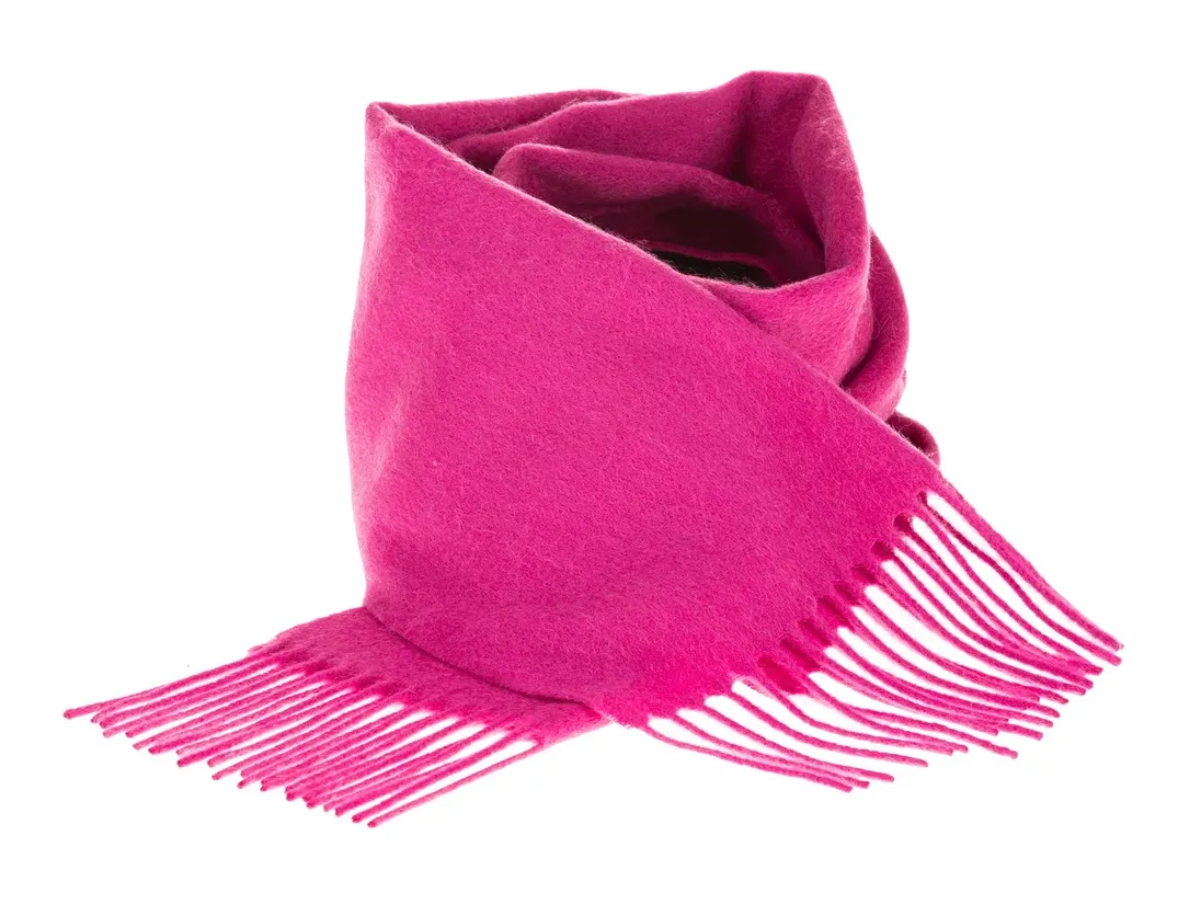 Raspberry Pink Lambswool Scarf