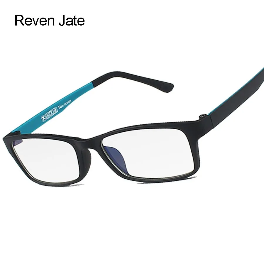 Reven Jate Unisex Full Rim Square Tr 90 Titanium Eyeglasses 1302