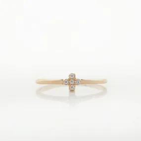 Rose Gold Cross Ring