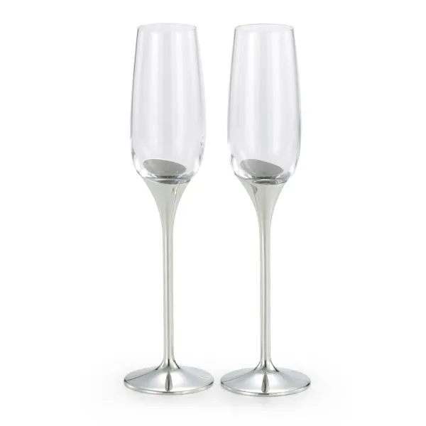 Royal Selangor Champagne Flutes - Pair - Domaine Range