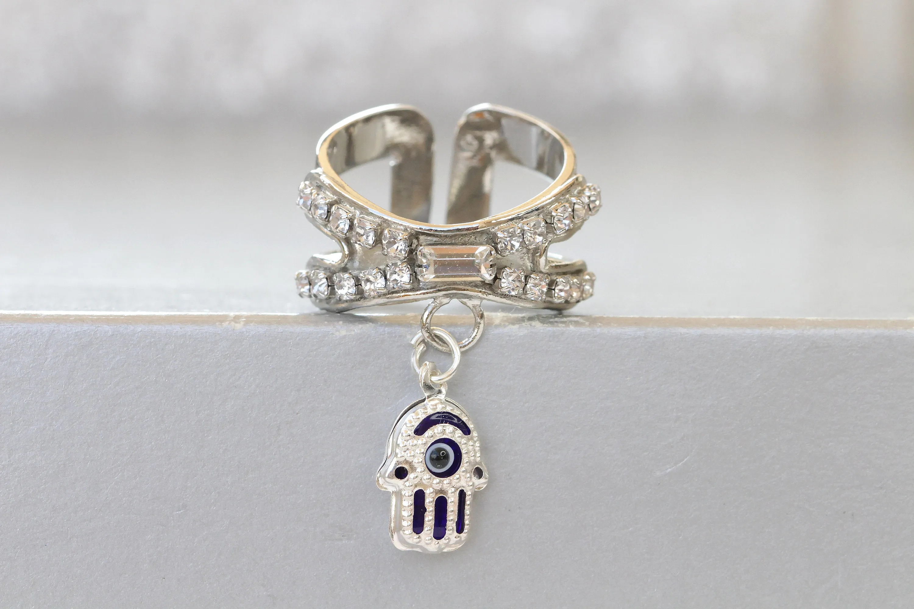 Silver Hamsa Ring