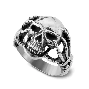 Silver Skull and Claw Ring