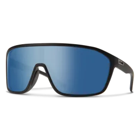 Smith Boomtown Matte Black Frame - ChromaPop Polarized Blue Mirror Lens - Polarized Sunglasses