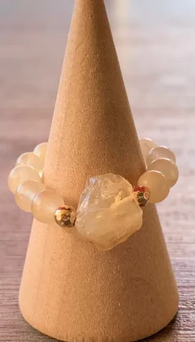 🔴SOLD🔴 Soleil Citrine Beaded Expandable (Stretchy) Ring