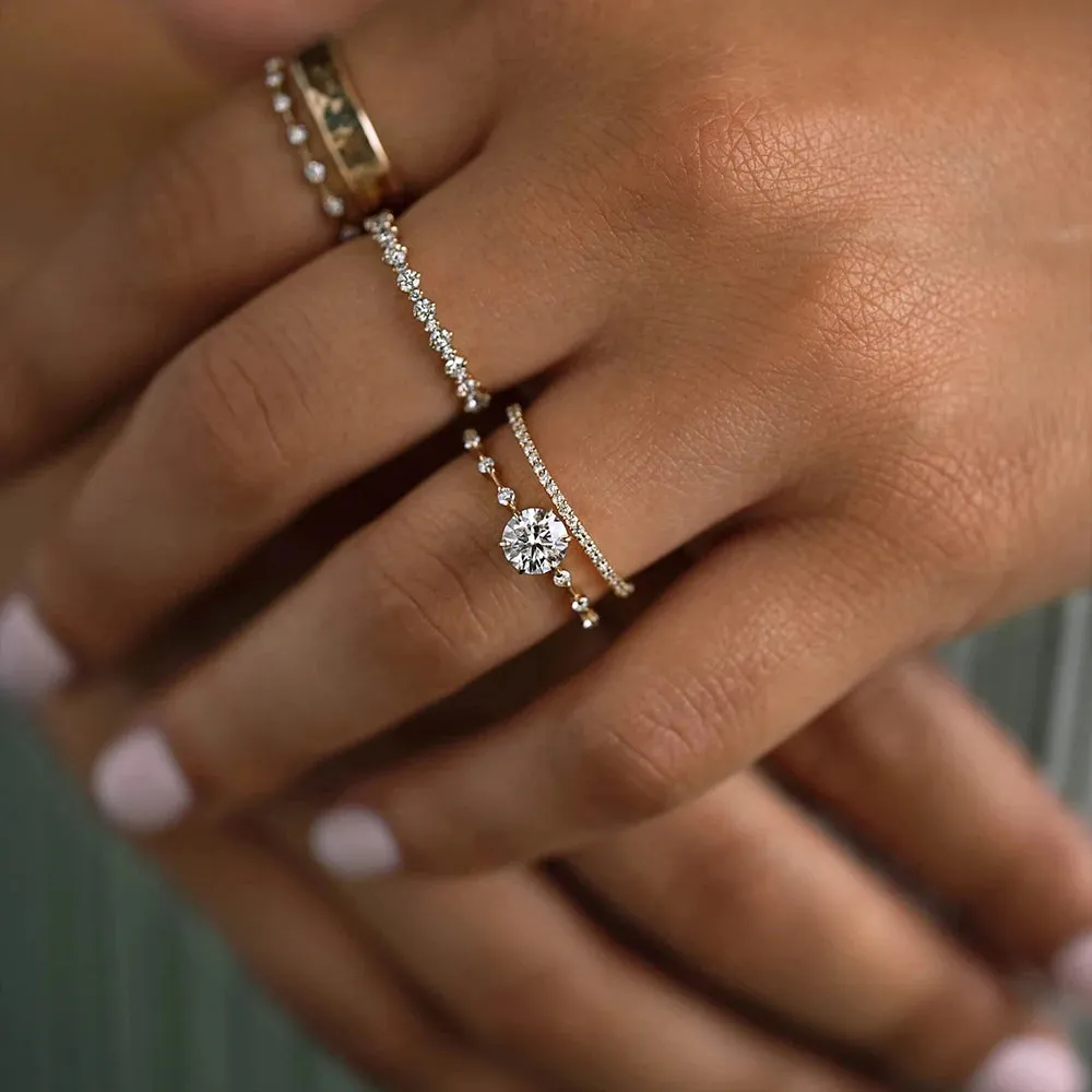 Sterling Silver Crystal Ring