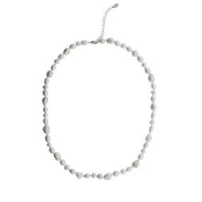 Sterling Silver Mixed Freshwater Pearls Necklace