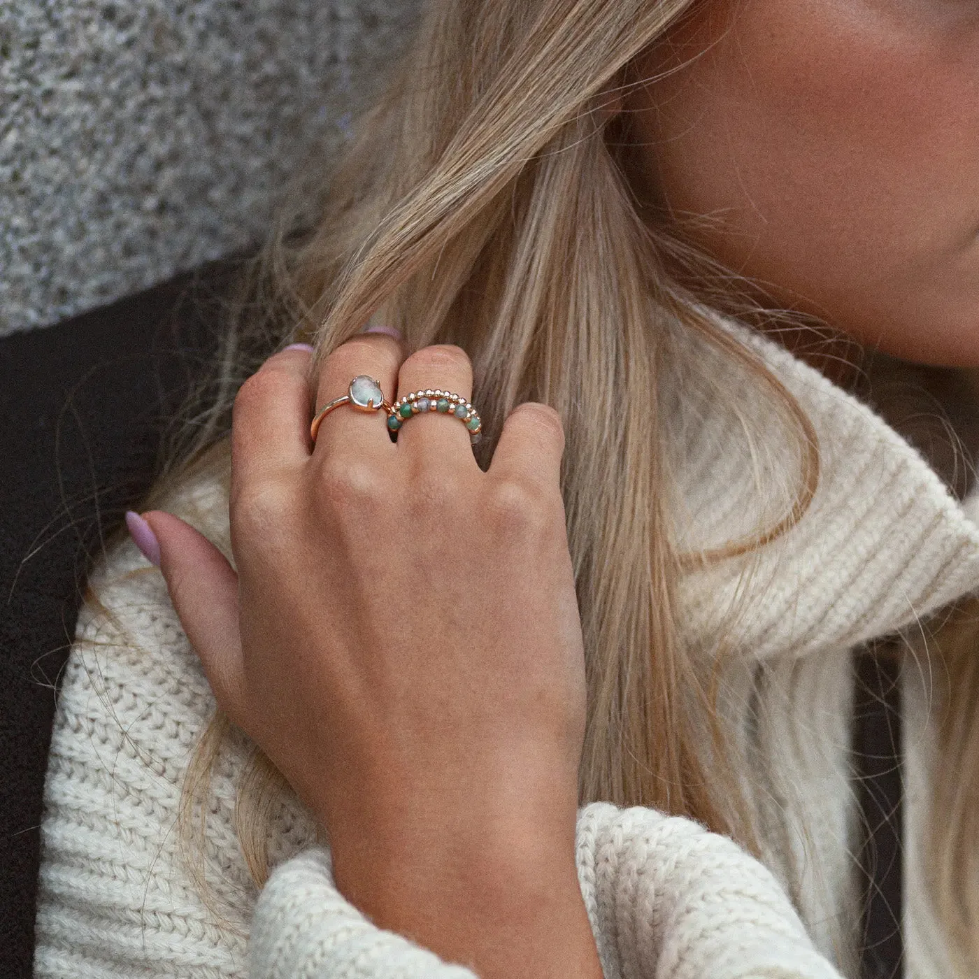 Stone Bead Ring