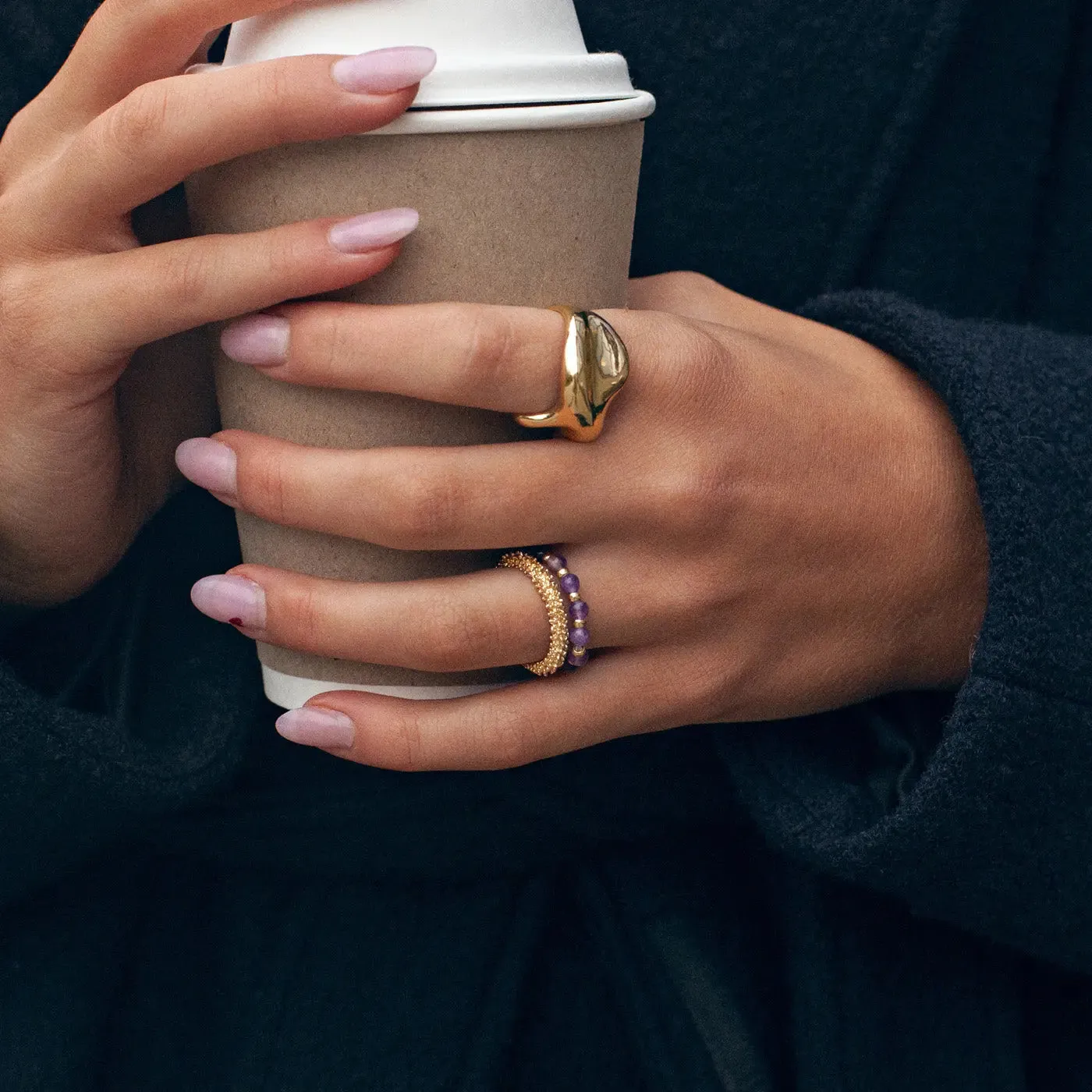 Stone Bead Ring