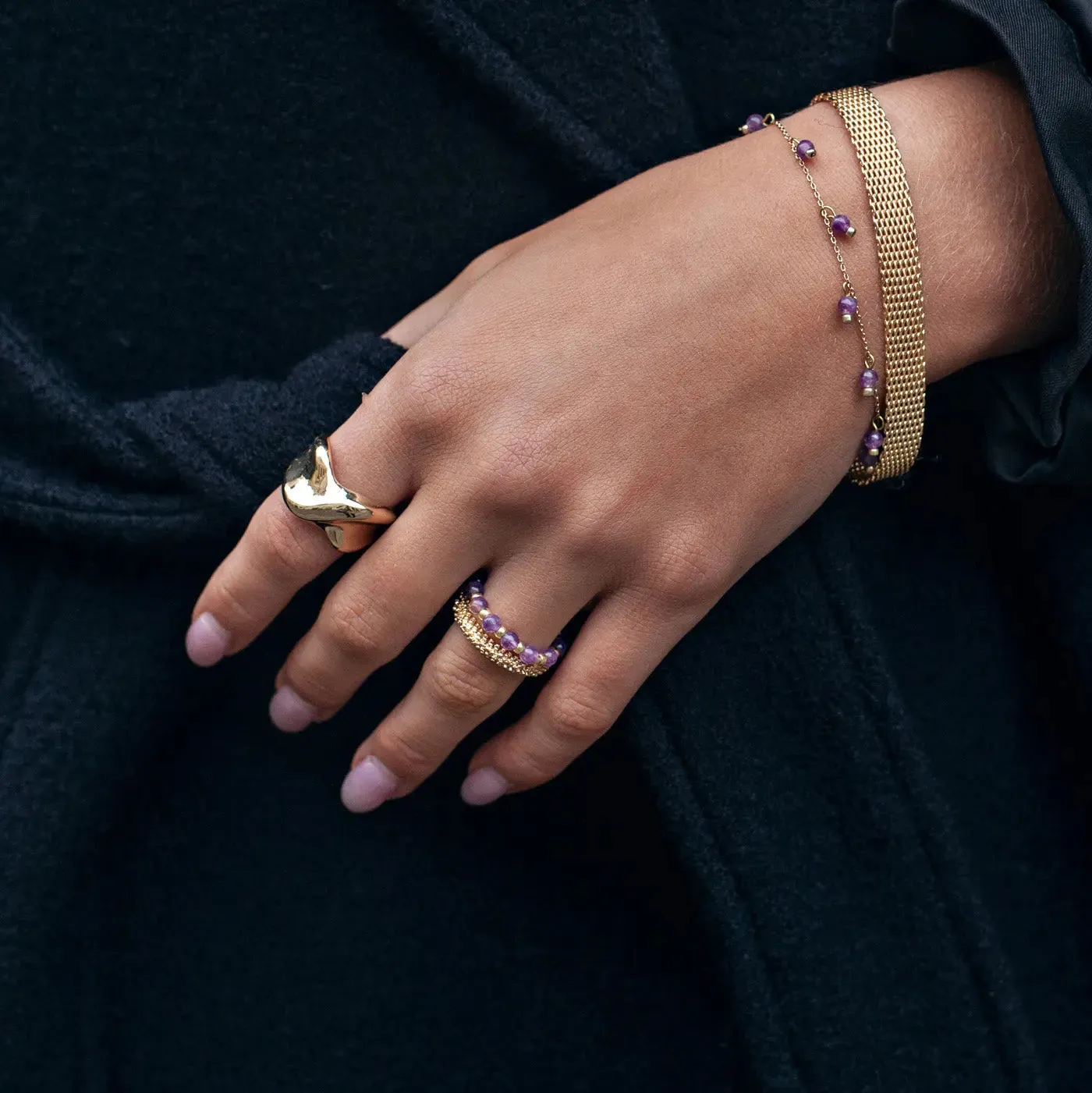 Stone Bead Ring