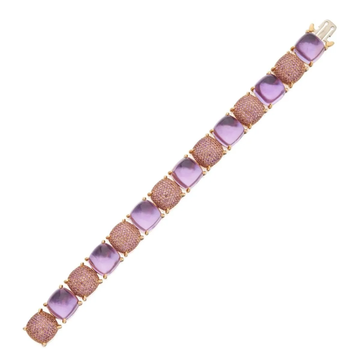 Tiffany & Co Amethyst Sugar Stacks18k Yellow Gold Bracelet