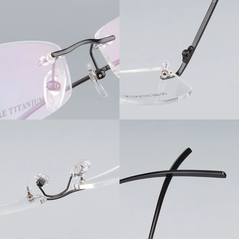 Titanium Rimless Optical Eyeglasses A1028