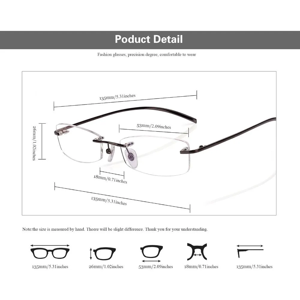 Titanium Rimless Optical Eyeglasses A1028