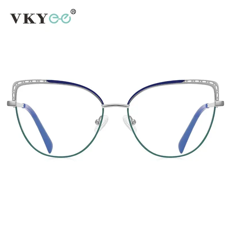 Vicky Women's Full Rim Cat Eye Alloy Reading Glasses 3112