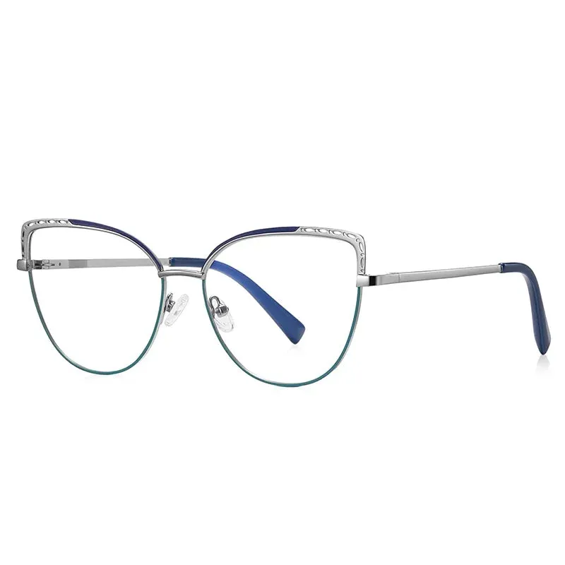 Vicky Women's Full Rim Cat Eye Alloy Reading Glasses 3112