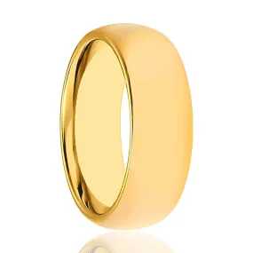 VIGILANT | Tungsten Ring Yellow Gold Domed