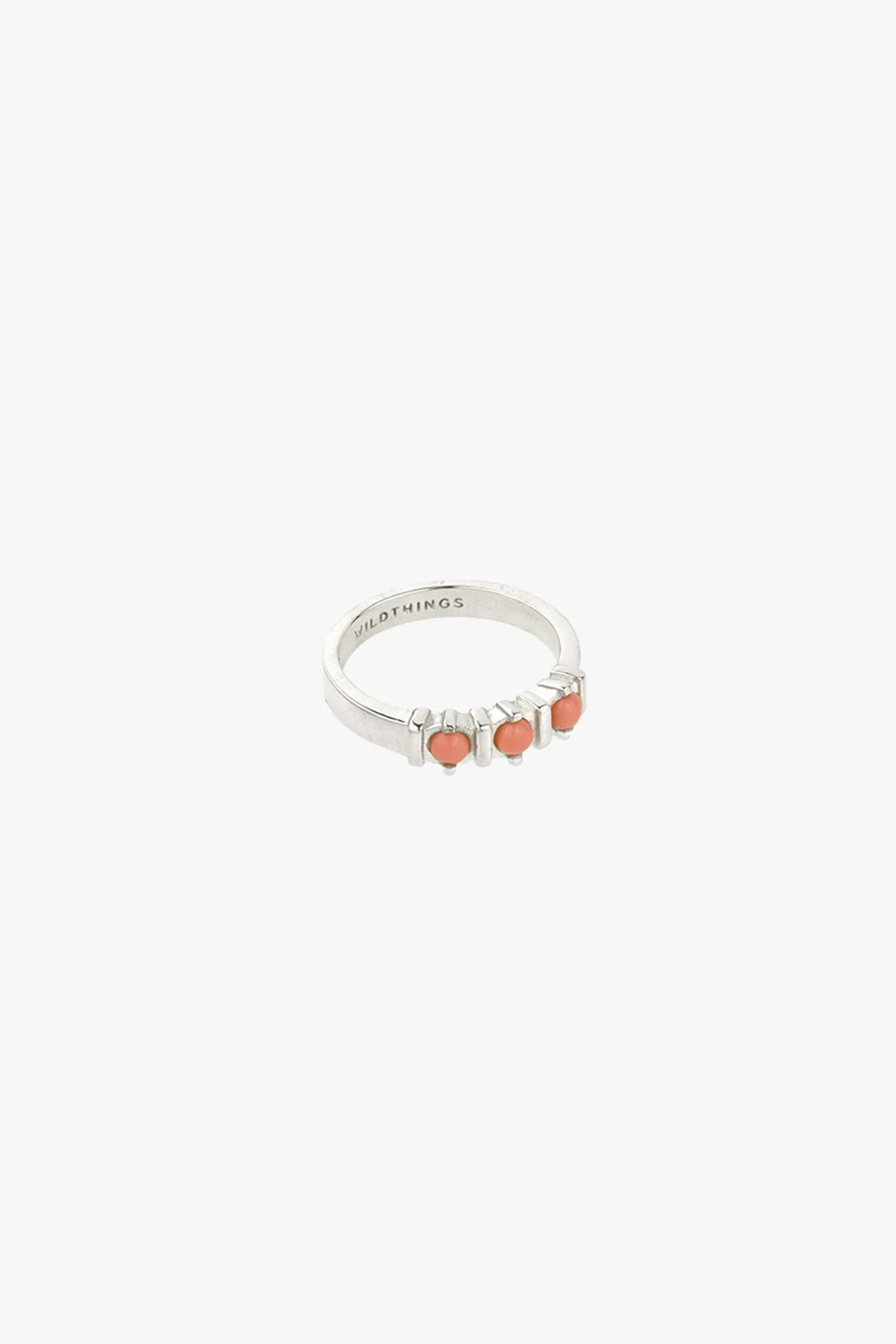 Vintage peach ring silver