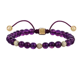 Women’s Amethyst Macrame Beaded Bracelet