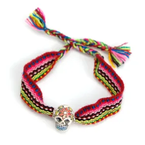 Woven Skull Beaded Bracelet